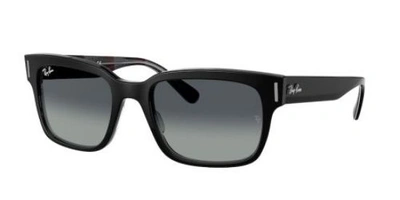 Ray Ban Jeffrey Light Grey Gradient Square Unisex Sunglasses Rb2190 13183a 53 In Black / Grey