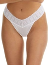 Hanky Panky Eco Rx Original Mid-rise Ribbed Stretch-woven Thong In White
