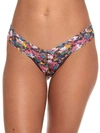 Hanky Panky Signature Lace Low Rise Printed Thong In Confetti Flora