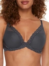 Natori Feathers Plunge Bra In Ash Navy