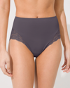 Soma Vanishing Tummy Retro Shaping Brief With Lace In Gray Ink