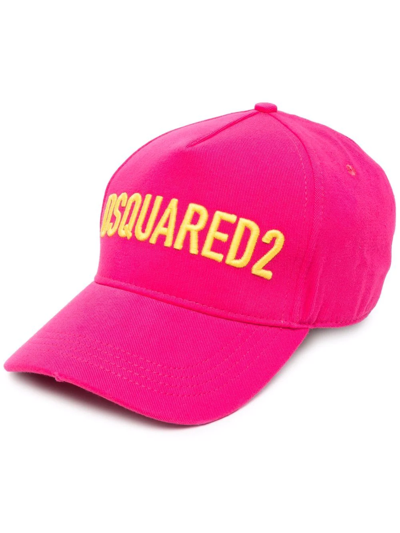 Dsquared2 Embroidered Logo Cap In Pink