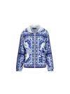 Dolce & Gabbana Majolica-print Hooded Windbreaker In Variante Abbinata