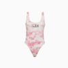 Rotate Birger Christensen Rotate "cismione" One-piece Swimsuit In Begonia Pink