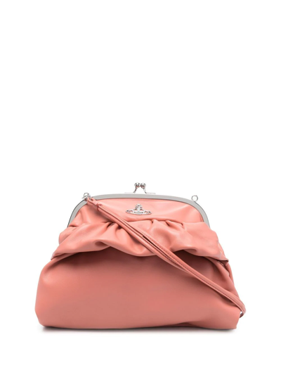 Vivienne Westwood Eva Orb-plaque Shoulder Bag In Pink