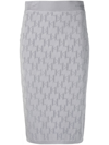 KARL LAGERFELD MONOGRAM JACQUARD SKIRT