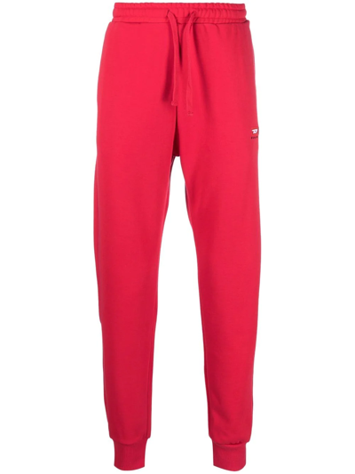 Diesel Drawstring-waist Track Trousers In Red