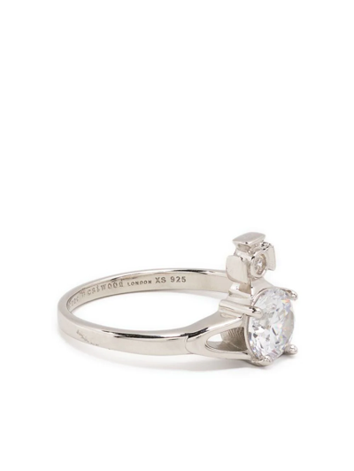 Vivienne Westwood Reina Petite Orb Ring In Silver