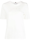 Tommy Hilfiger Embroidered-logo Detail T-shirt In White