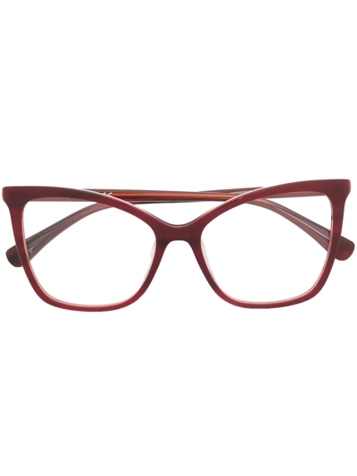 Max Mara Cat-eye Frame Glasses In Red