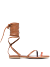 Staud Nicola Gladiator Sandal In Brown
