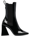 ATTICO SQUARE-TOE LEATHER BOOTS