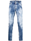 Dsquared2 Dan Ripped Slim-fit Jeans In Blue