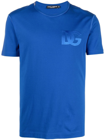 Dolce & Gabbana Dg-print T-shirt In Blue