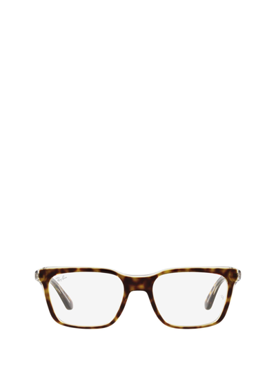 Ray Ban Ray-ban Rx5391 Havana On Transparent Glasses