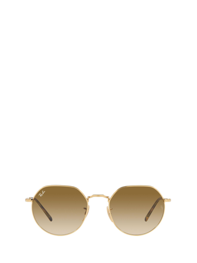 Ray Ban Rb3565 Arista 53mm Square Sunglasses In Gold