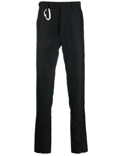 Heliot Emil Hook-embellished Straight Chinos In Black