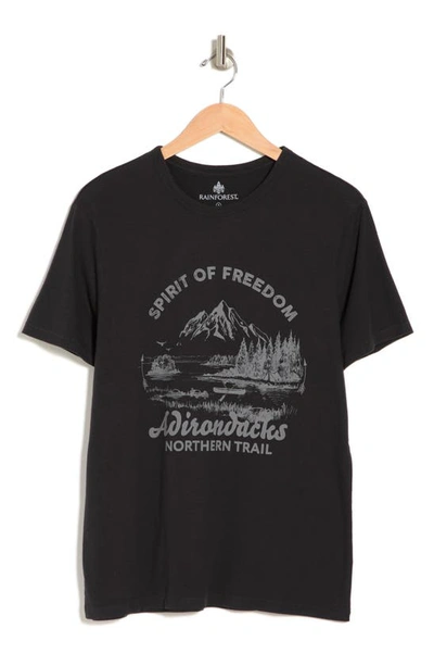 Rainforest Soft Washed Graphic Tee In Black