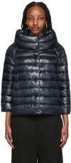 Herno Navy Blue Sofia Down Jacket In 9200 Navy