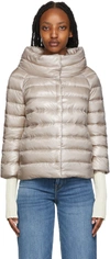 Herno Sofia Down Jacket In 9402 Lt. Silver