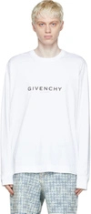 GIVENCHY WHITE COTTON LONG SLEEVE T-SHIRT
