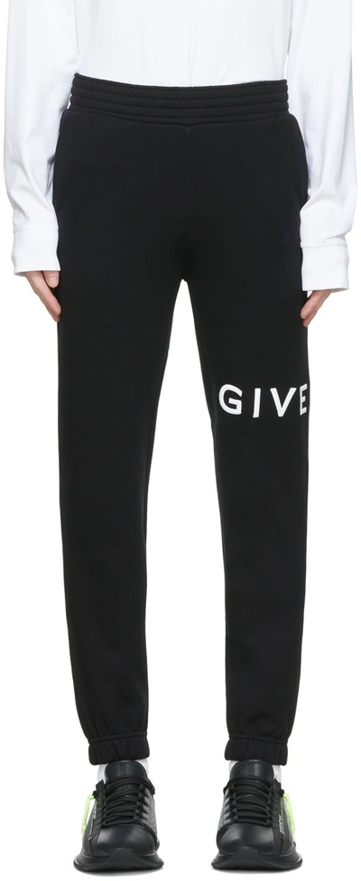 GIVENCHY BLACK COTTON LOUNGE PANTS