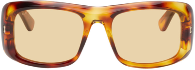 Gucci Tortoiseshell Square Sunglasses In Braun