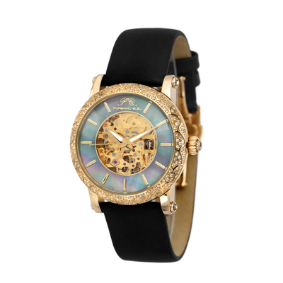 Porsamo Bleu Liza Automatic Black Dial Ladies Watch 692blil In Black / Gold Tone / Mop / Mother Of Pearl / White
