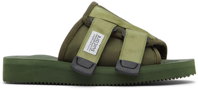 Suicoke Green Kaw-cab Sandals In Olive