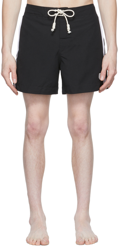 Palm Angels Monogram-print Relaxed-fit Swim Shorts In Black