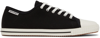 Palm Angels Square Vulcanized Cotton Canvas Sneakers In Black