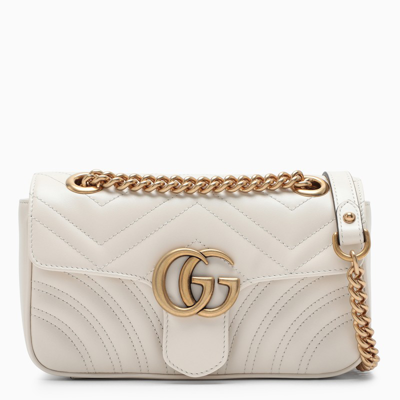 Gucci White Gg Marmont Mini Bag