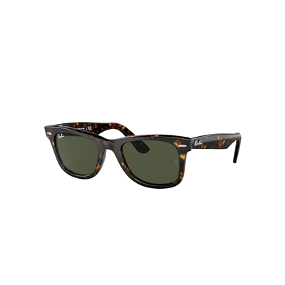 Ray Ban Original Wayfarer Bio-acetate Sunglasses Havana Frame Green Lenses 50-22