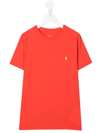 Polo Ralph Lauren Logo-embroidered Cotton T-shirt In Red