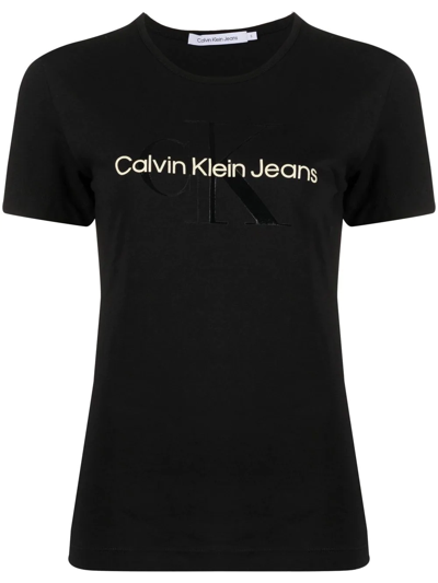 Calvin Klein Jeans Est.1978 Logo-print Detail T-shirt In Black
