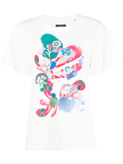 Isabel Marant Graphic-print T-shirt In Weiss