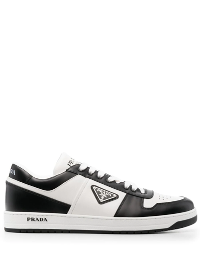 Prada Men's Prax Logo Re-nylon Low-top Sneakers In Black