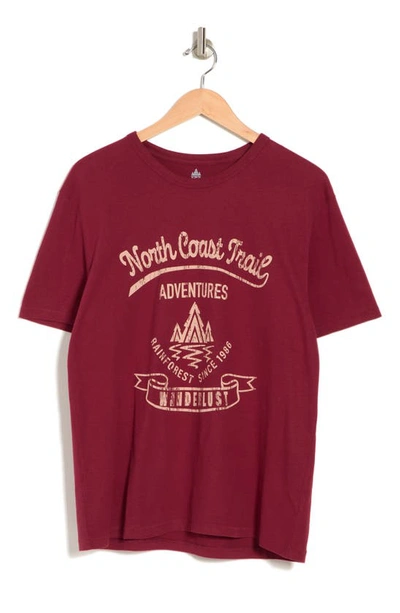 Rainforest North Coast Trail Graphic T-shirt In Syrah