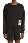 Moncler Embroidered Appliqué Graphic Sweatshirt In Black
