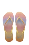 Havaianas Slim Gradient Sunset Flip Flops In Multicolor