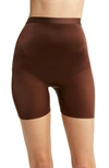 Skims Barely There Shapewear Low Back Shorts In Cocoa