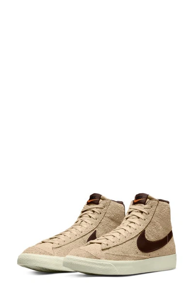 Nike Blazer Mid '77 Premium High Top Sneaker In Rattan/ Chocolate