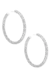Kendra Scott Large Openwork Tubular Hoop Earrings, 2.5" In Rhodium