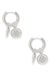 Kendra Scott Dira Coin Drop Huggie Hoop Earrings In Silver