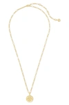 Kendra Scott Kenda Scott Dira Coin Pendant Necklace, 18 In Gold