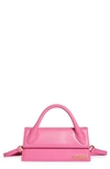 Jacquemus Le Chiquito Long Leather Top Handle Bag In Pink
