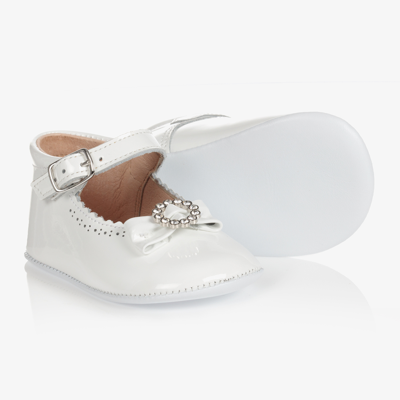 Children's Classics Babies' Girls White Patent Pre-walker Shoes