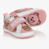 MOSCHINO BABY GIRLS PINK LEATHER PRE-WALKERS