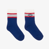 Gucci Blue Interlocking G Baby Socks In Blue