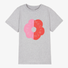Stella Mccartney Logo Cotton T-shirt In Grey